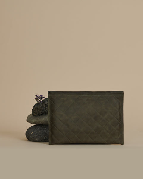 Estuche Notebook Cuero Verde 16"